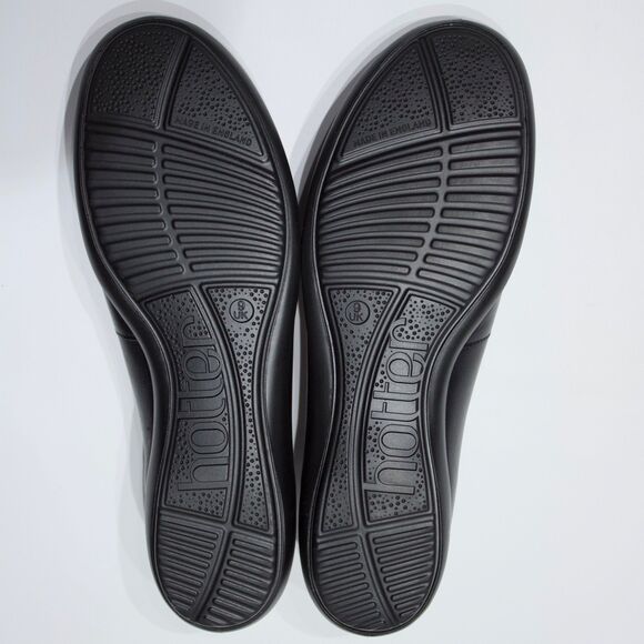 NWOB Hotter Made in UK Black Leather Comfort Ballet Flats ~ Women Size 11 (9 UK) - Picture 10 of 13